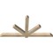 Ekena Millwork Kennewick Rough Sawn Timber Gable Bracket, Douglas Fir, 72"W x 36"H x 4"D x 4"F, 12/12 Pitch GBW072X36X0404KEN00RDF - alternate 5
